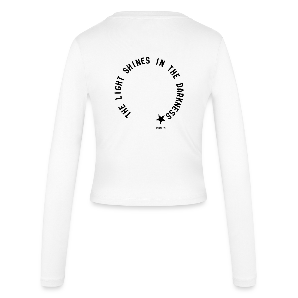 Shine Bright Women's Slim Fit Longsleeve - white