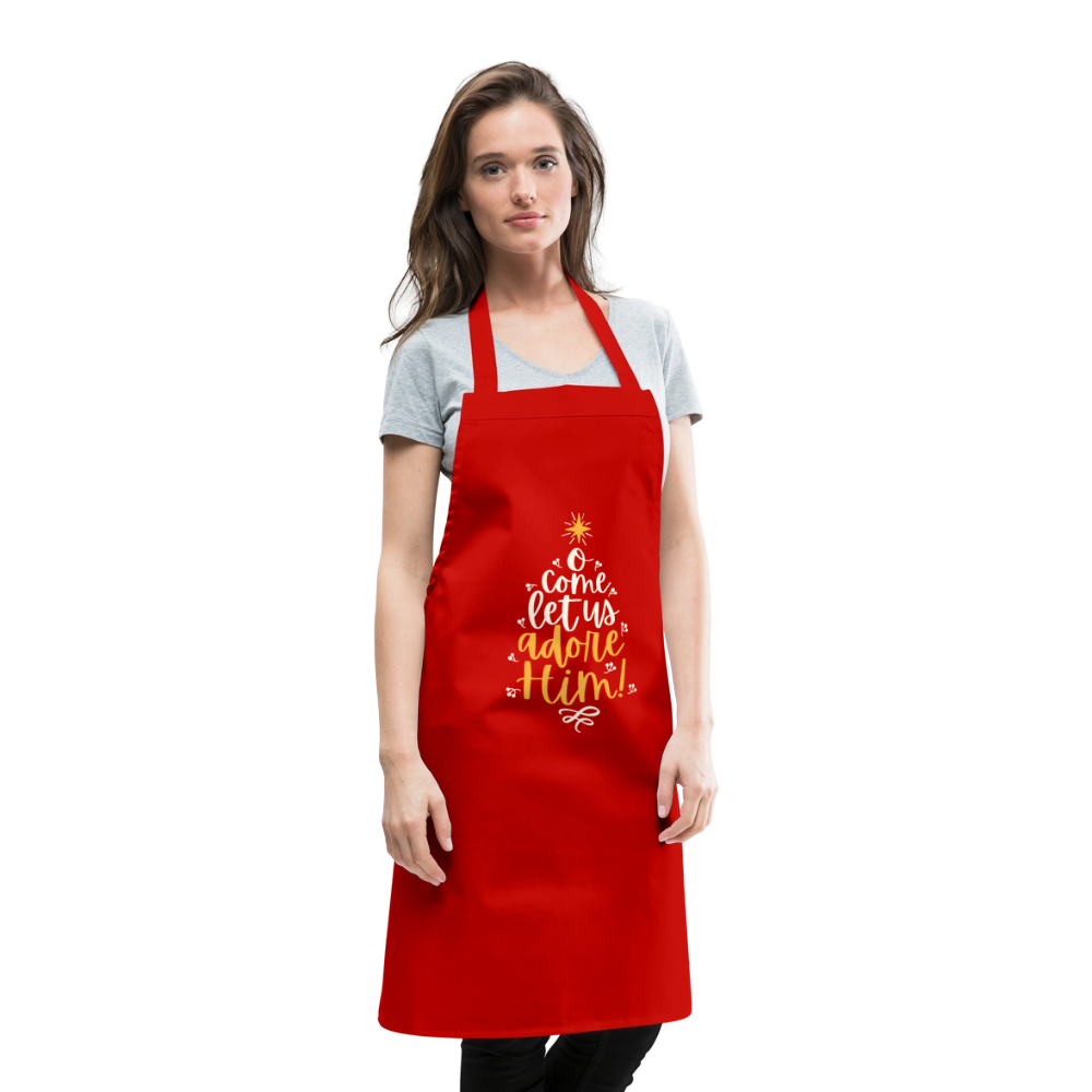 Christmas Cooking Apron - red