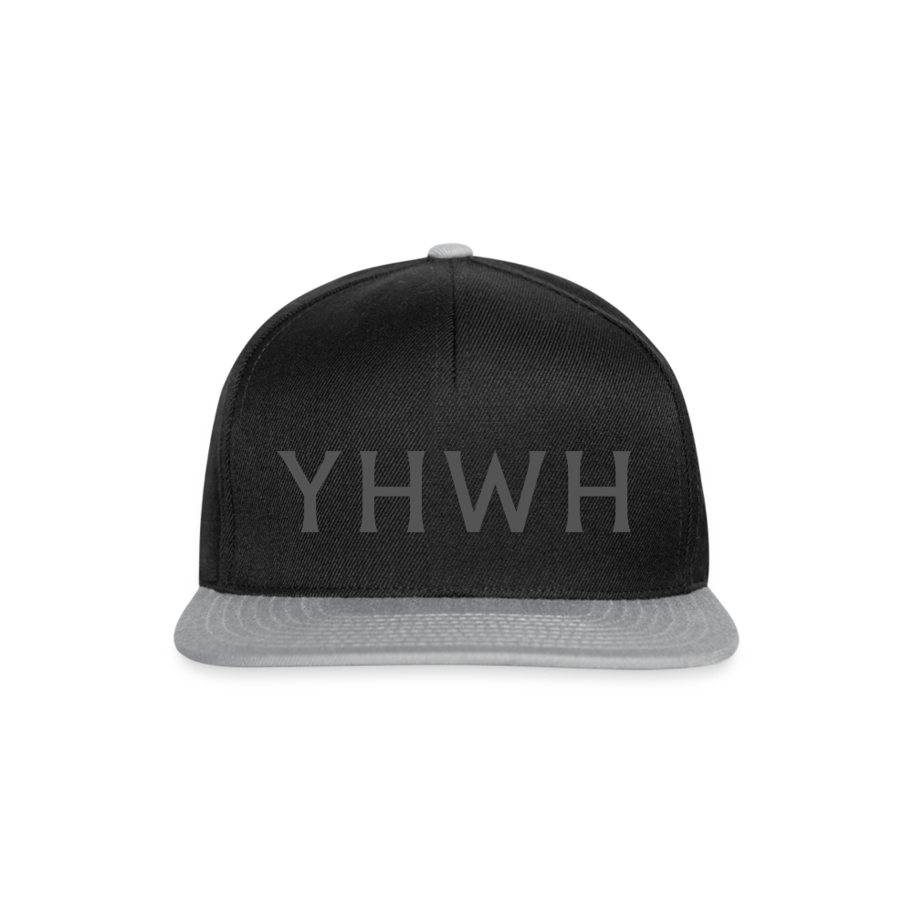YHWH Snapback Cap - black/grey