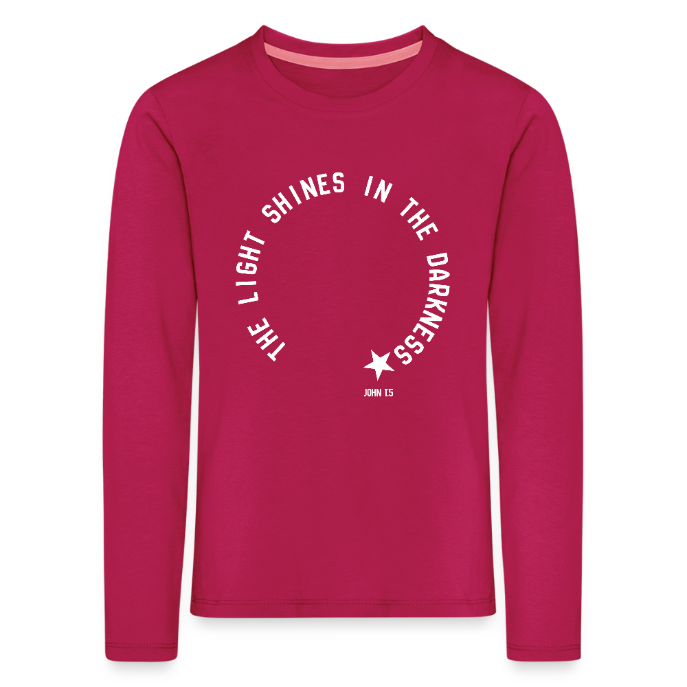 Shine Bright Kids' Premium Longsleeve Shirt - dark pink