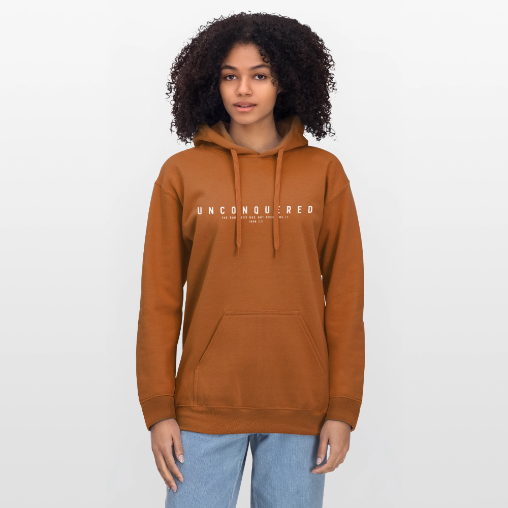 Unconquered Unisex Softstyle® Midweight Hoodie - Athletic Orange