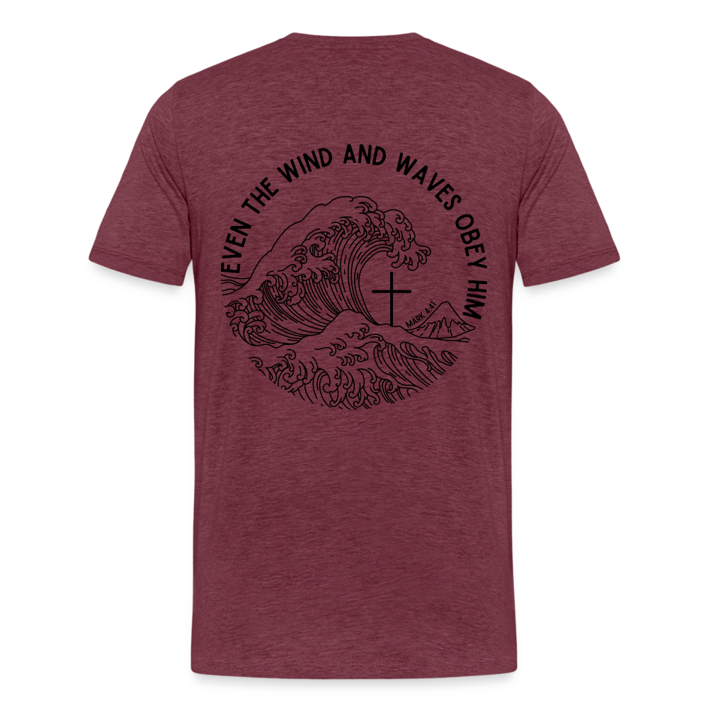 Wind and Waves Men’s Premium T-Shirt - heather burgundy