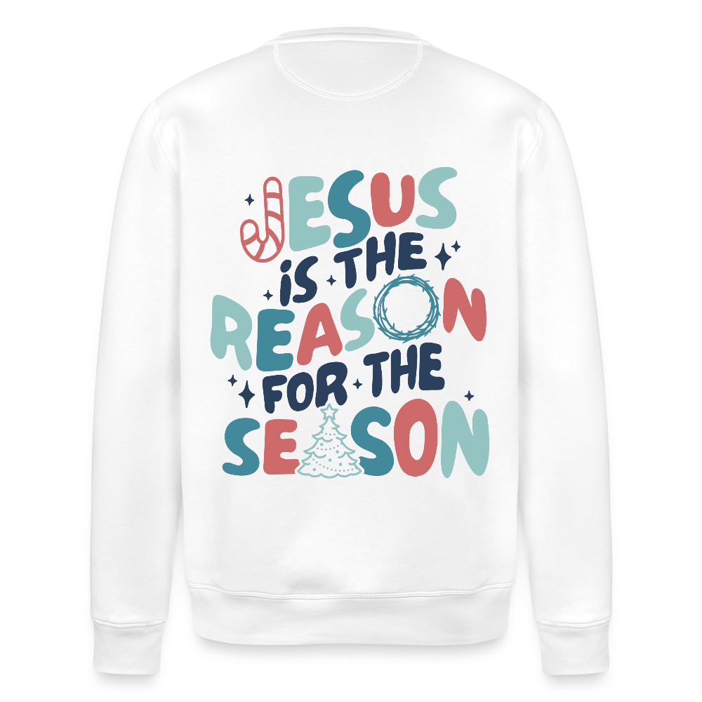 Christmas Unisex Organic Sweatshirt - white