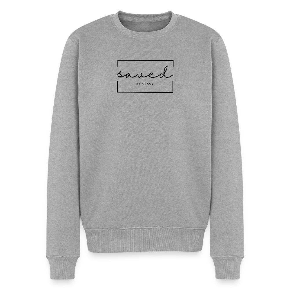 Saved by grace Men’s Premium Sweatshirt - heather grey
