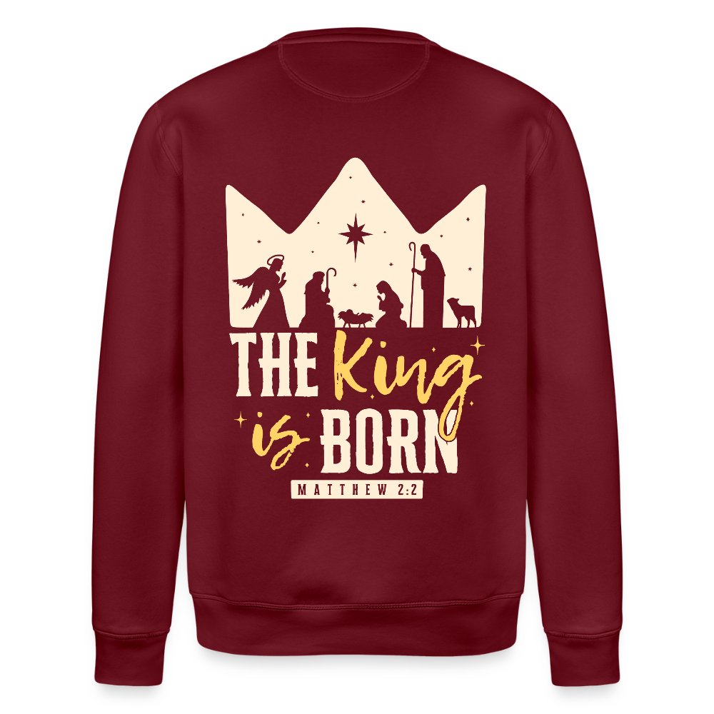 Christmas Unisex Organic Sweatshirt - burgundy