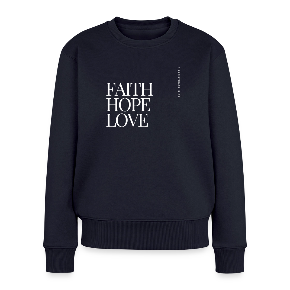 Faith hope love Women's Premium Sweatshirt - navy