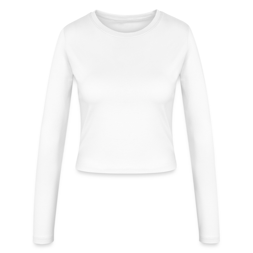 Shine Bright Women's Slim Fit Longsleeve BACK - white