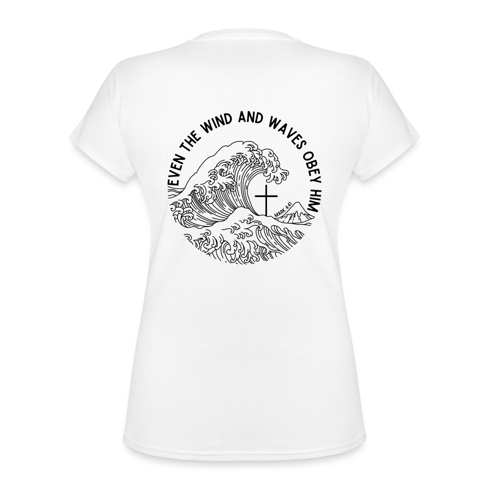 Wind and waves Women’s V-Neck T-Shirt - white