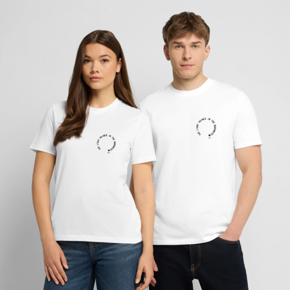 Shine Bright Unisex Organic T-Shirt - white
