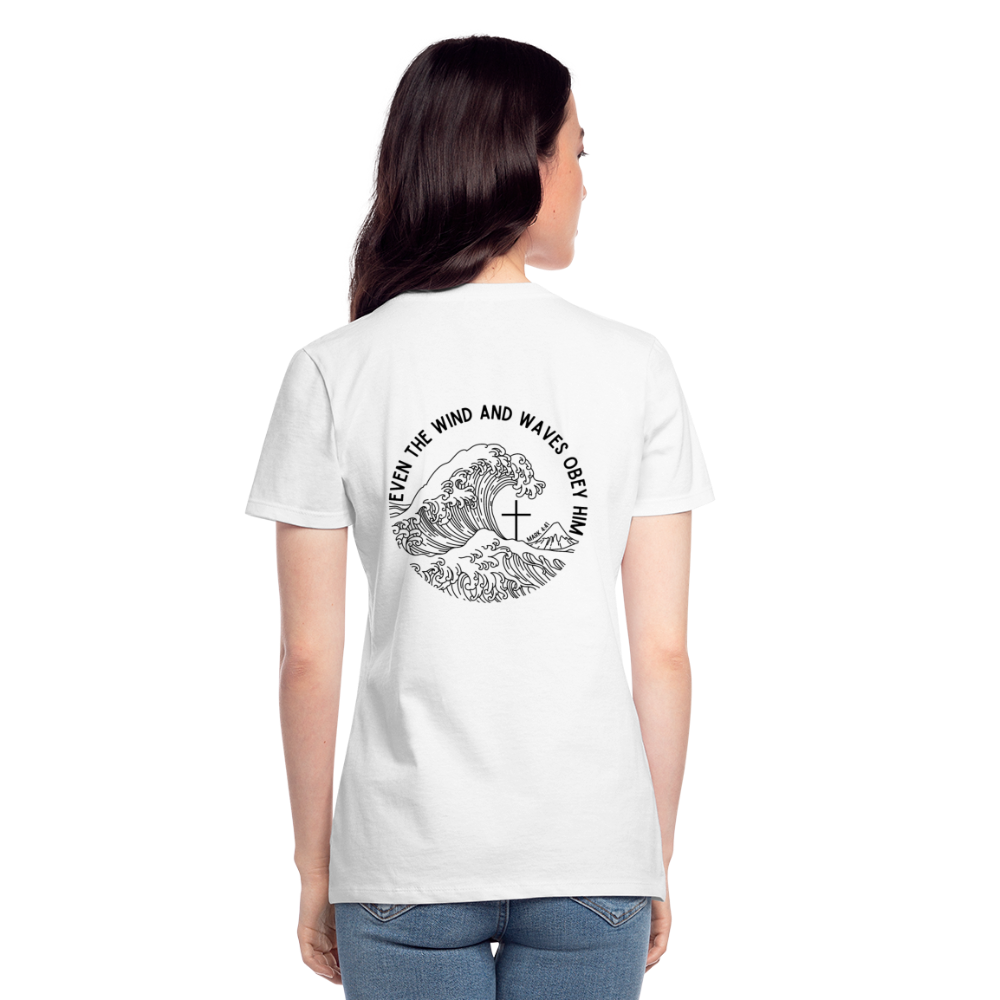 Wind and waves Women’s V-Neck T-Shirt - white