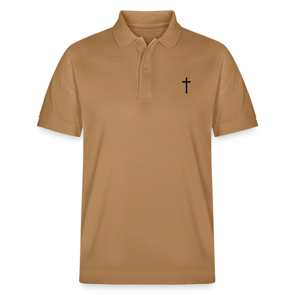Cross Organic Unisex Polo Shirt - latte