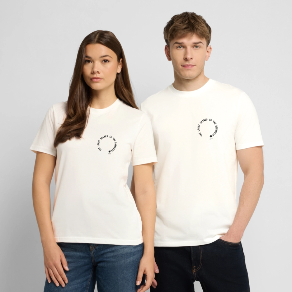 Shine Bright Unisex Organic T-Shirt - natural white