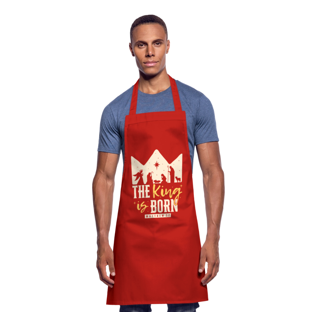 Christmas Cooking Apron - red