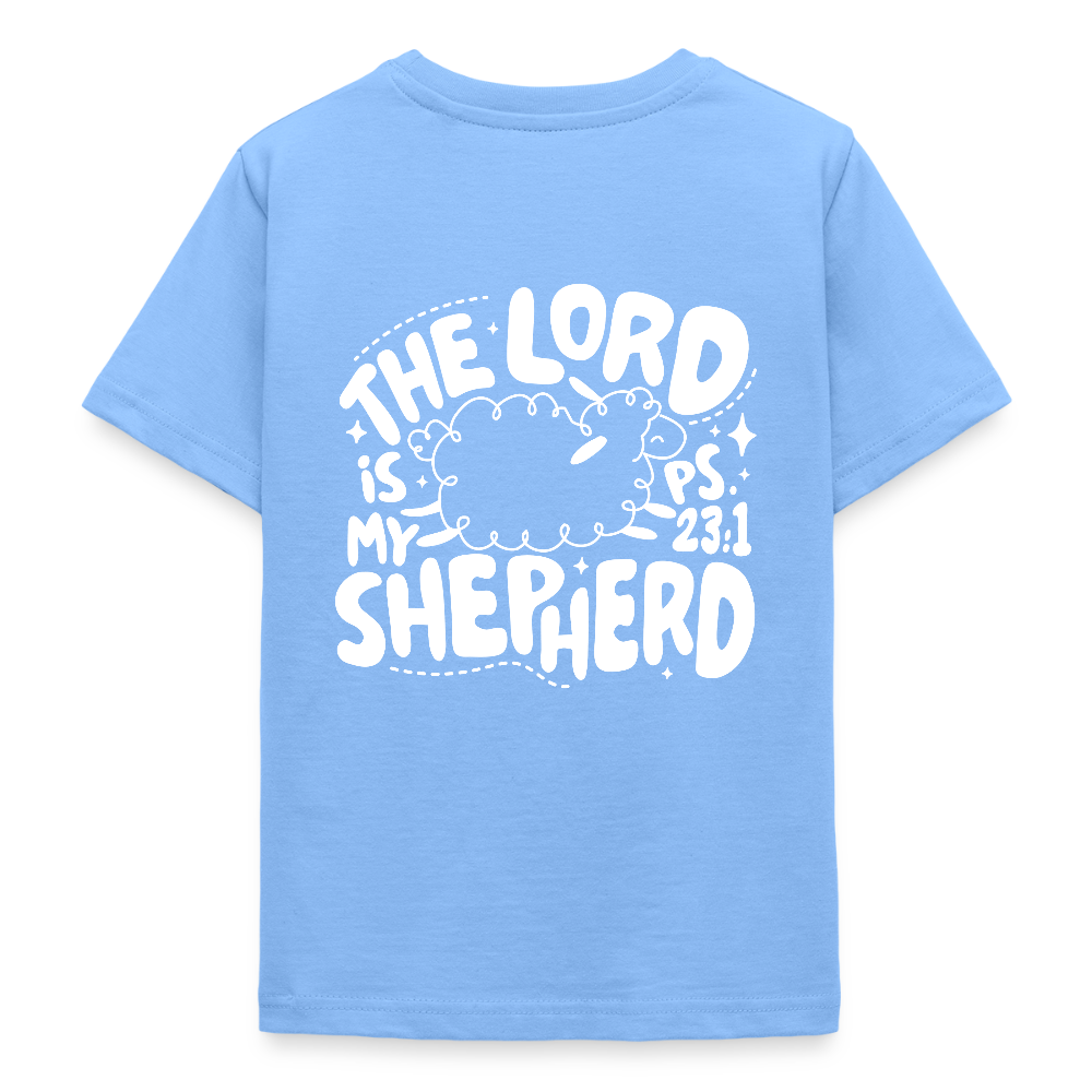 My Shepherd Kids' T-Shirt - back print - sky blue