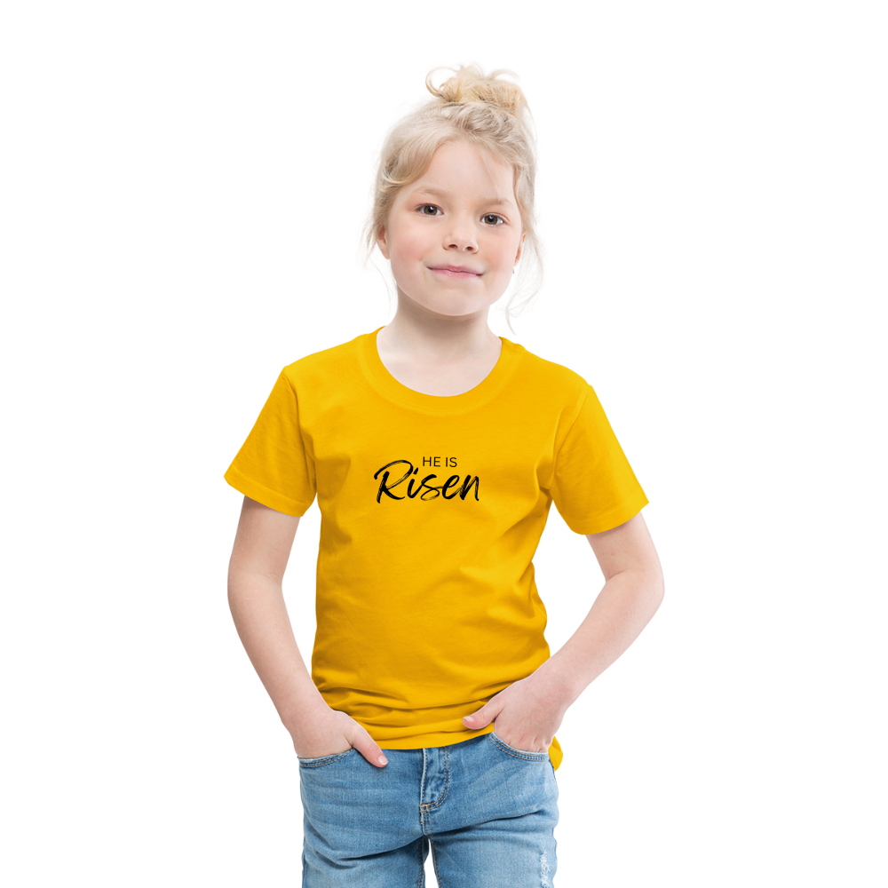 He is Risen Kids' Premium T-Shirt - sun yellow