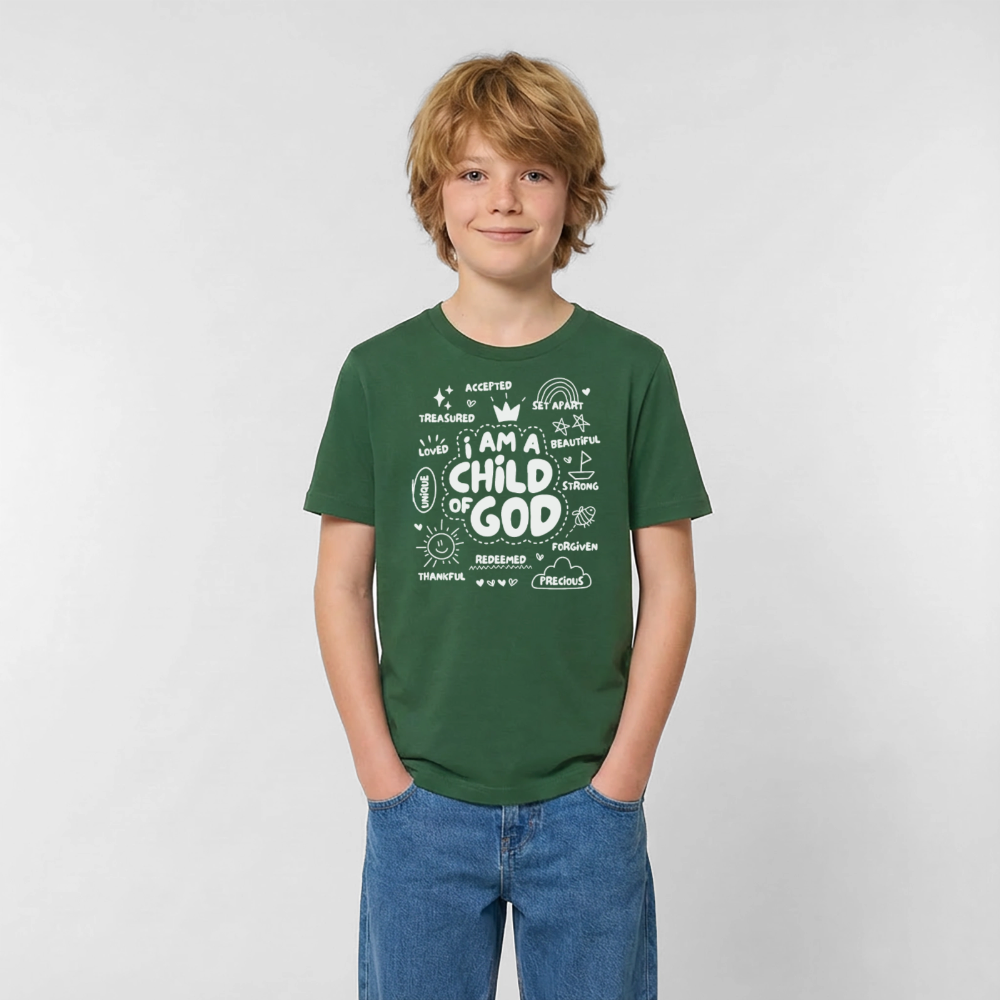 Child of God Kids T-Shirt - bottle green