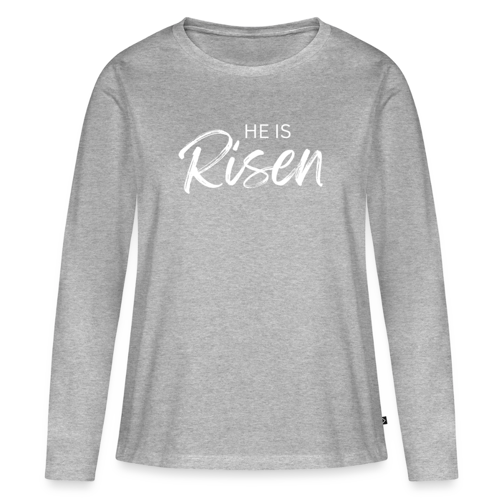 He is Risen Women's Premium Longsleeve Shirt - heather grey