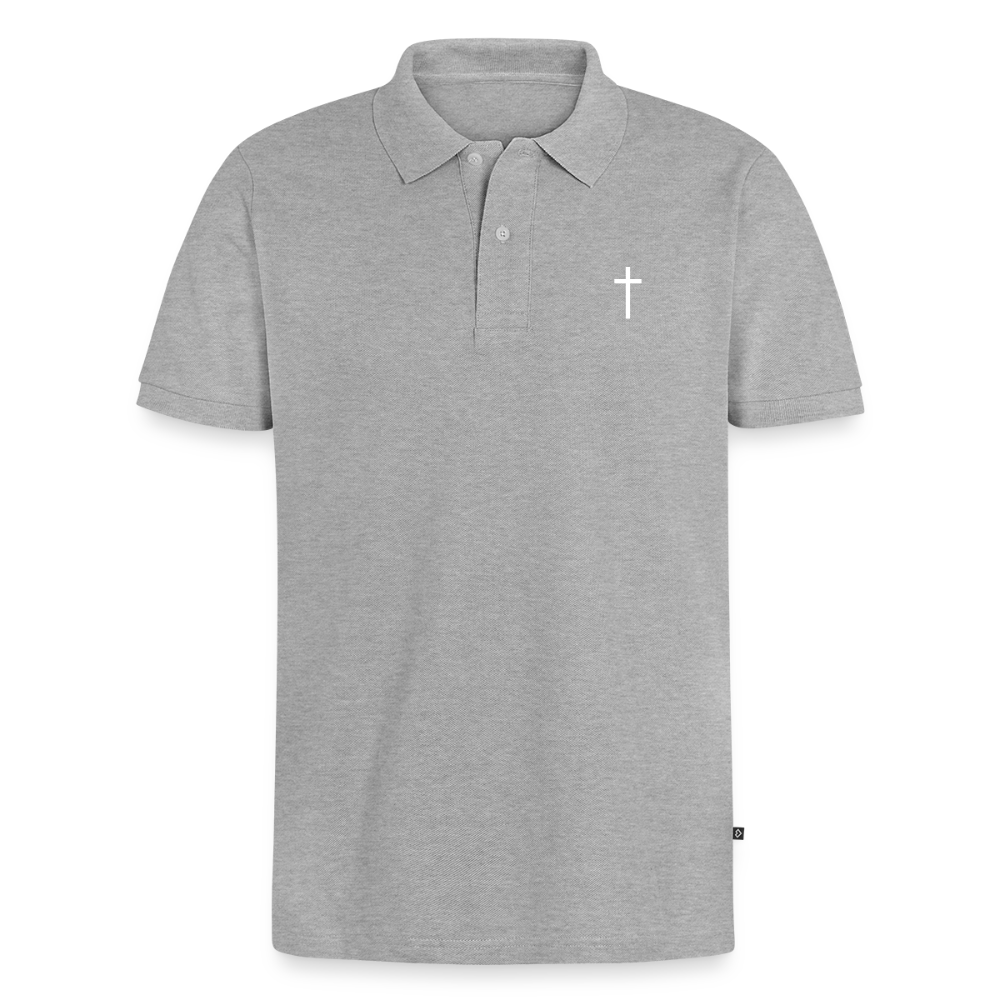 Cross Organic Unisex Polo Shirt - heather grey