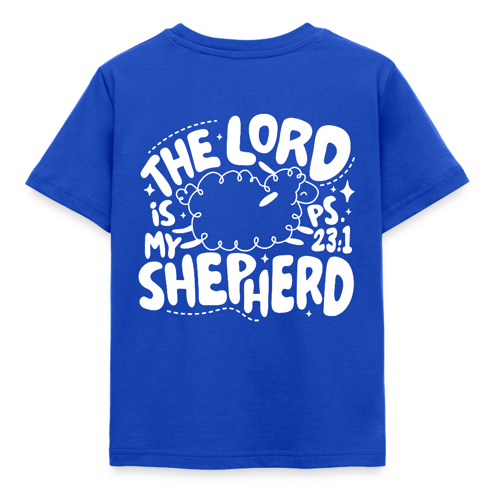 My Shepherd Kids' T-Shirt - back print - royal blue