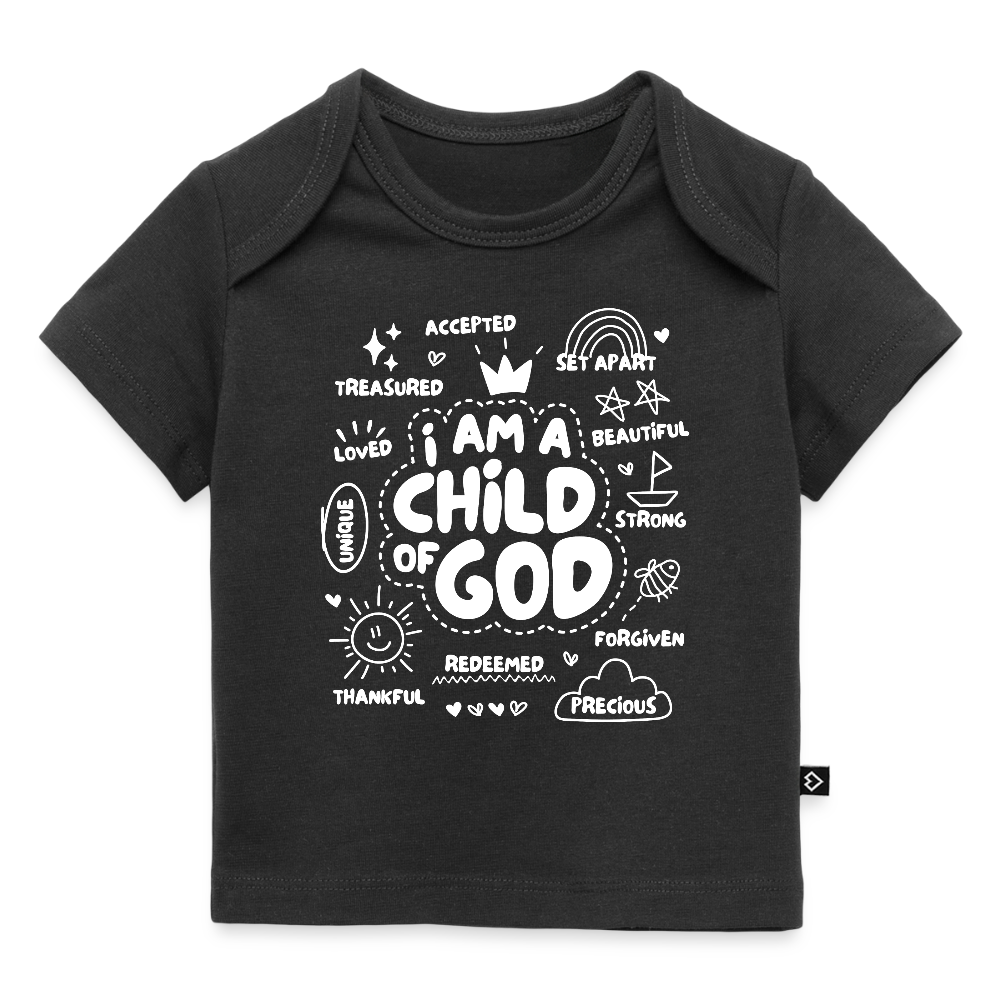Child of God Organic Baby T-Shirt - black