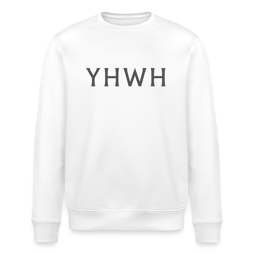 YHWH Unisex Organic Sweatshirt - white