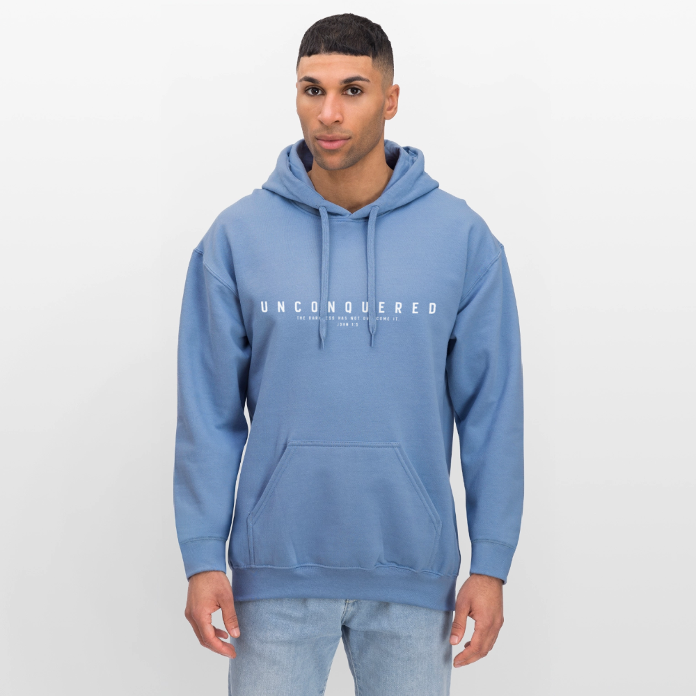 Unconquered Unisex Softstyle® Midweight Hoodie - carolina blue