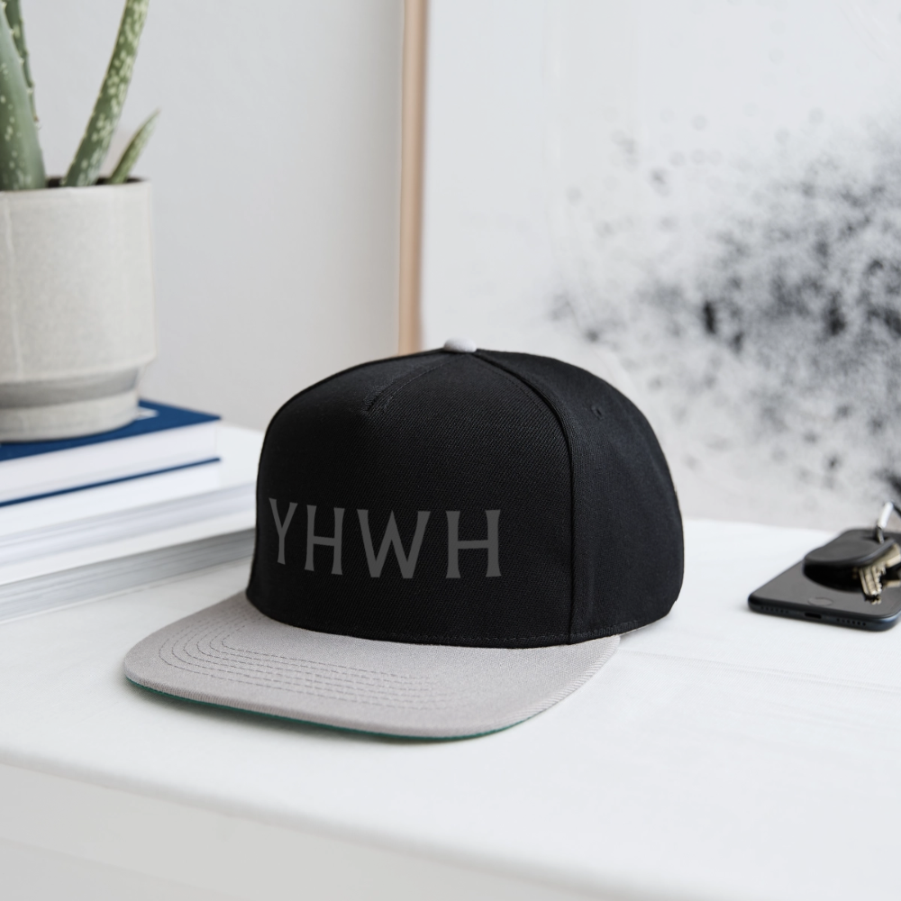 YHWH Snapback Cap - black/grey