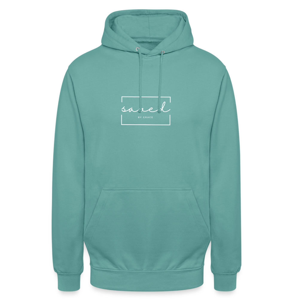 Saved by grace Unisex Hoodie - pastel turquoise