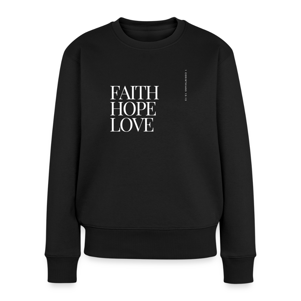 Faith hope love Women's Premium Sweatshirt - black