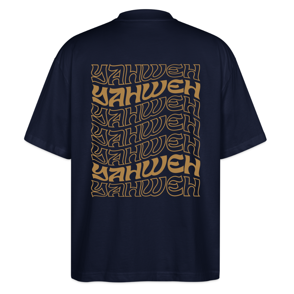 Yaweh Oversize Unisex Organic T-shirt - navy