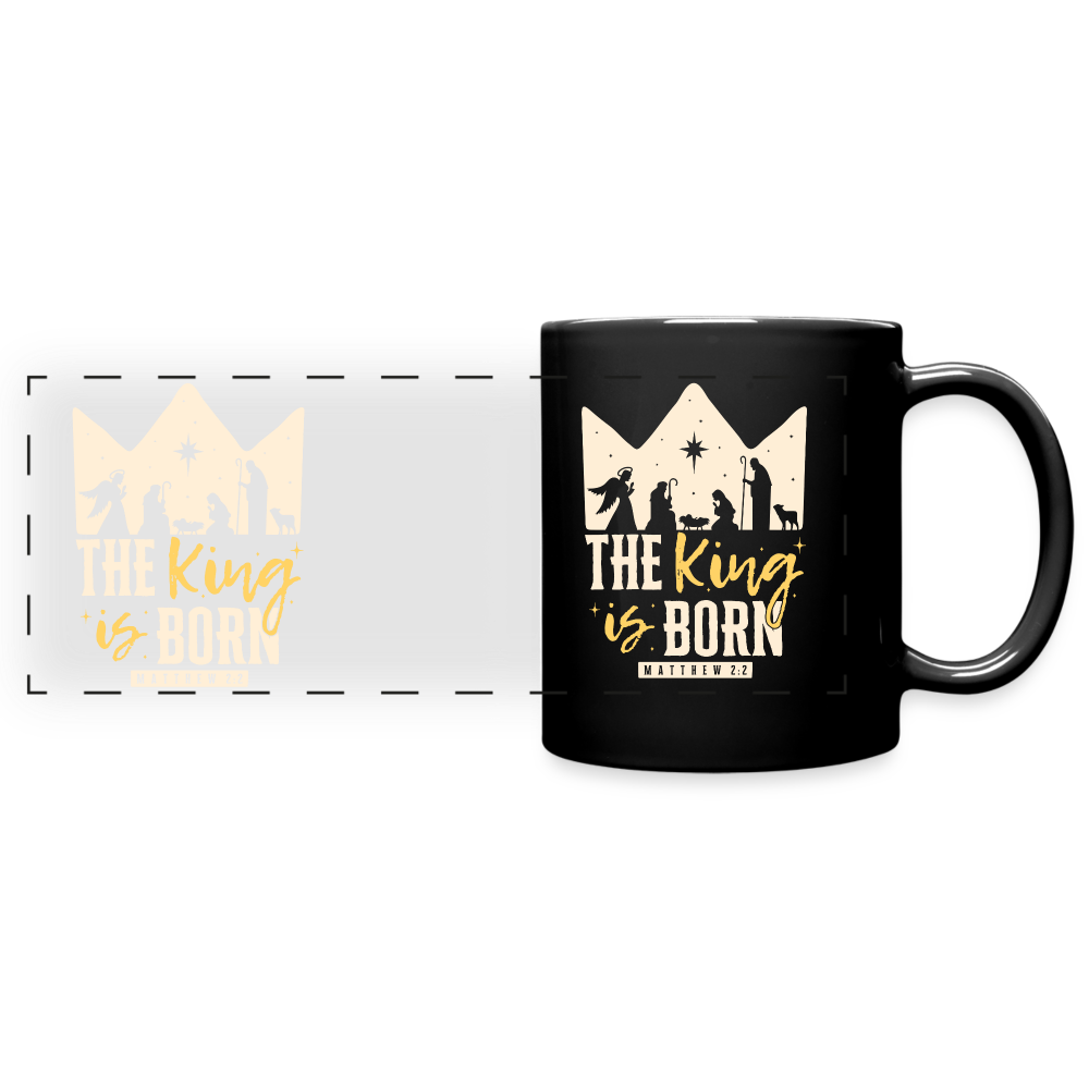 King is born Panoramic Mug - black