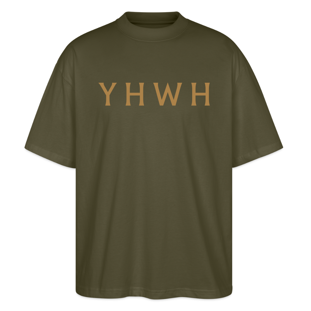 YHWH Oversized Unisex Organic T-shirt - khaki