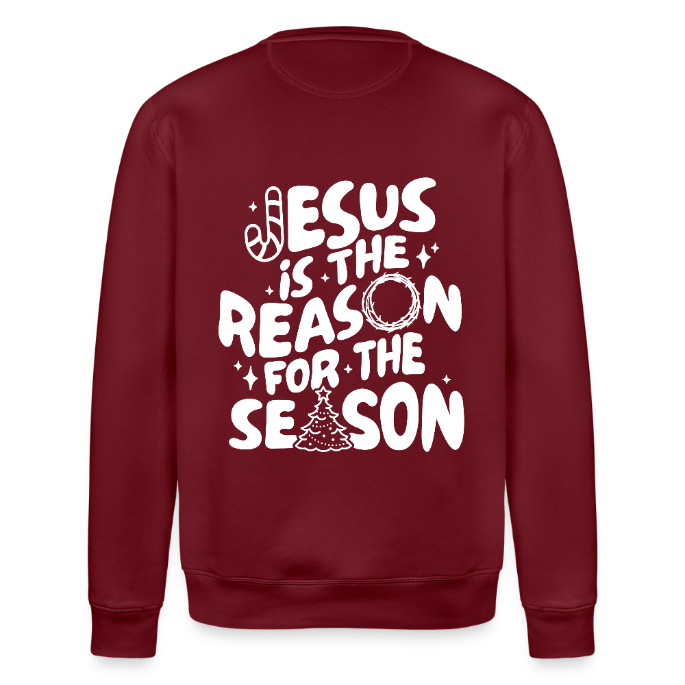 Christmas Unisex Organic Sweatshirt - burgundy
