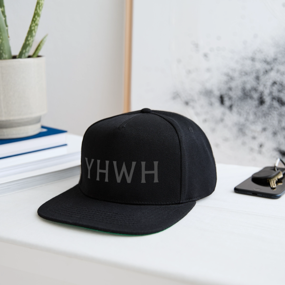 YHWH Snapback Cap - black/black