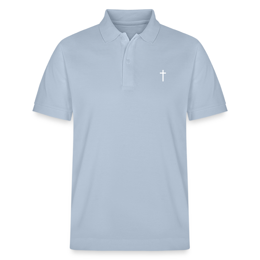 Cross Organic Unisex Polo Shirt - sky blue