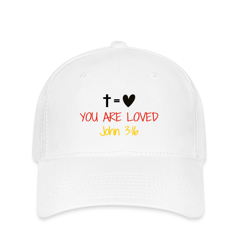 You are loved Flexfit Cap - white