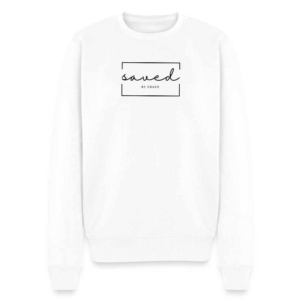 Saved by grace Men’s Premium Sweatshirt - white