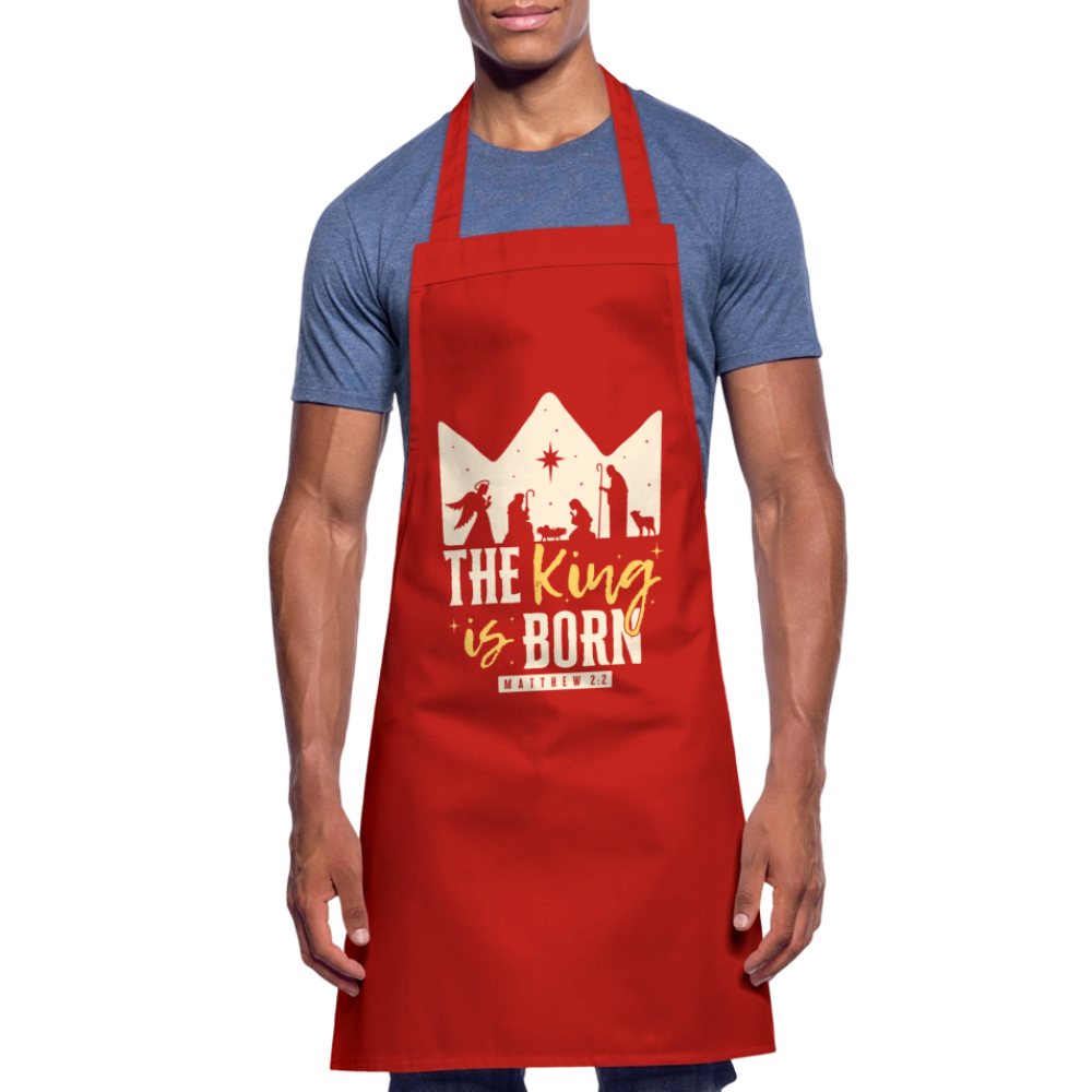 Christmas Cooking Apron - red
