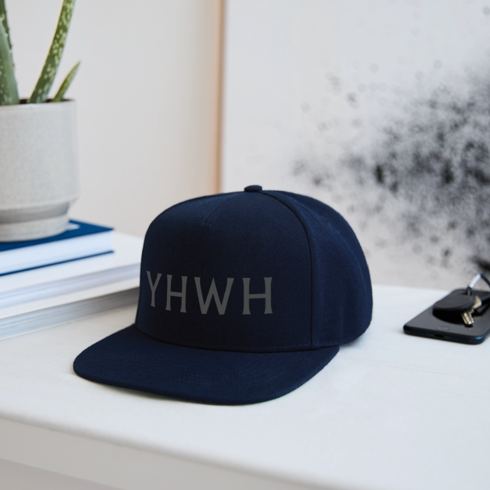 YHWH Snapback Cap - navy/navy