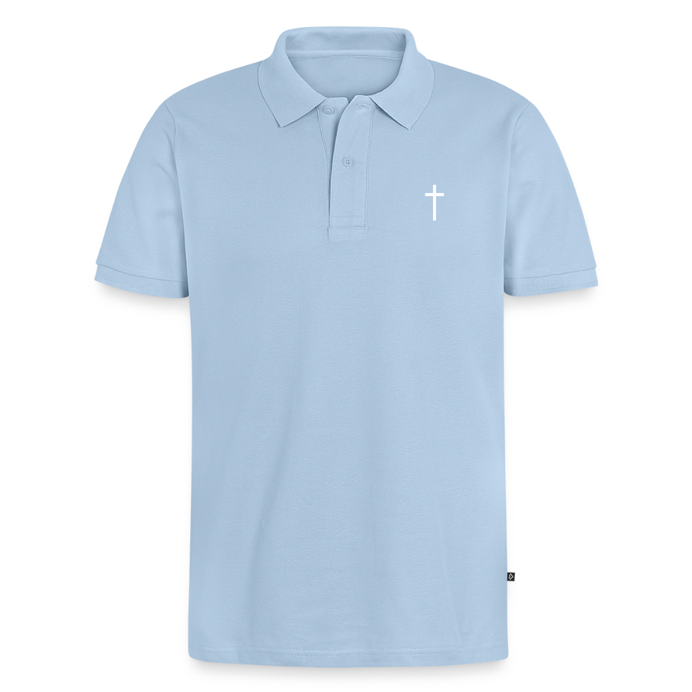 Cross Organic Unisex Polo Shirt - light blue