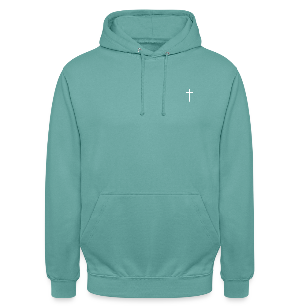 Cross Unisex Hoodie - pastel turquoise