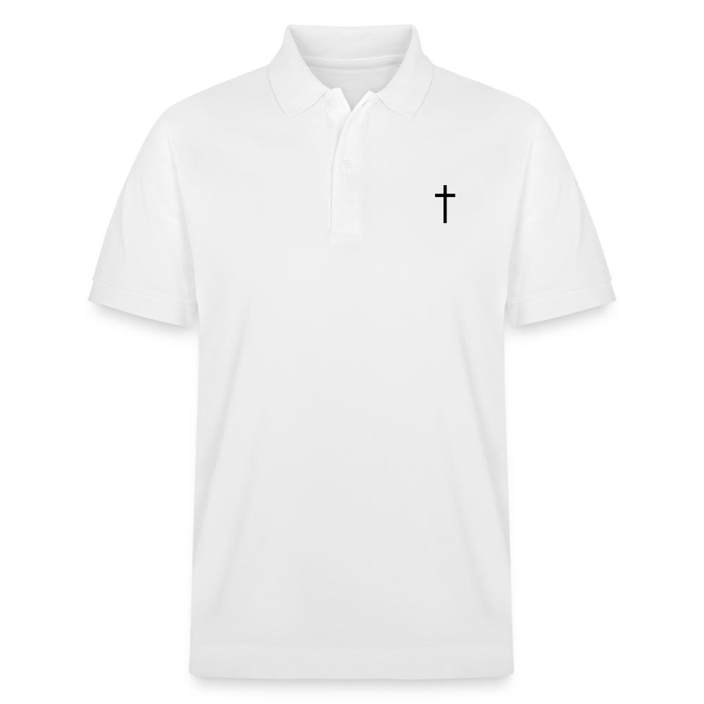 Cross Organic Unisex Polo Shirt - white
