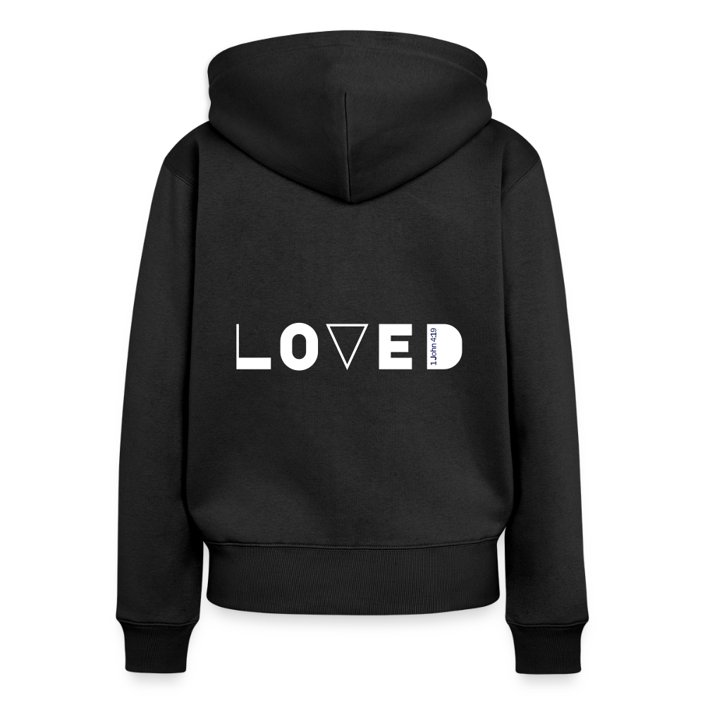 Loved Women’s Hooded Jacket (zipped) - black