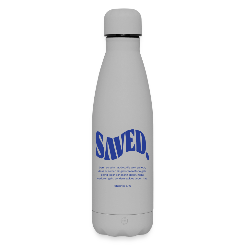 Saved Matte Insulated Water Bottle 500 ml - grey