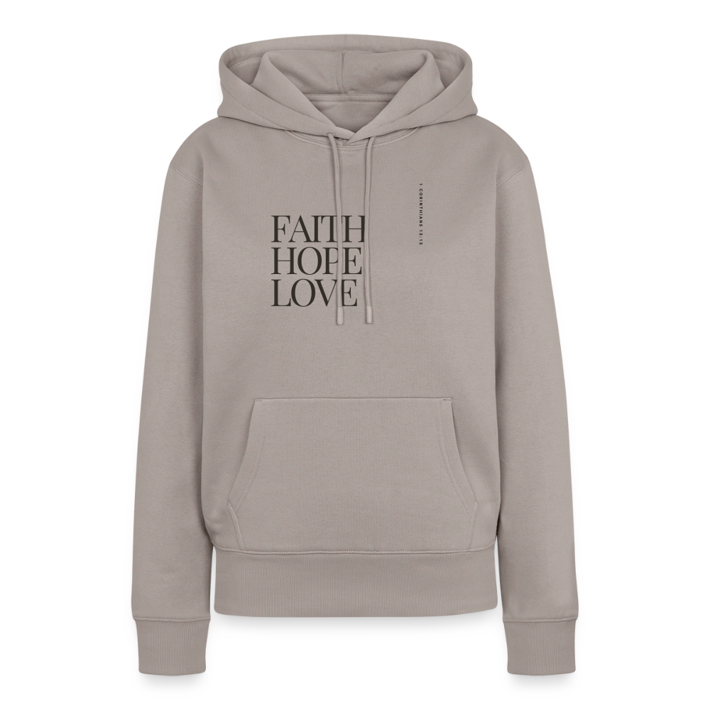 Faith Hope Love Women’s Premium Hoodie - taupe