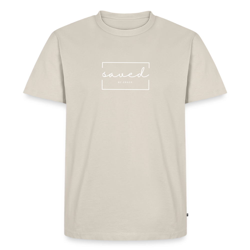 Saved by grace Men’s Premium T-Shirt - beige