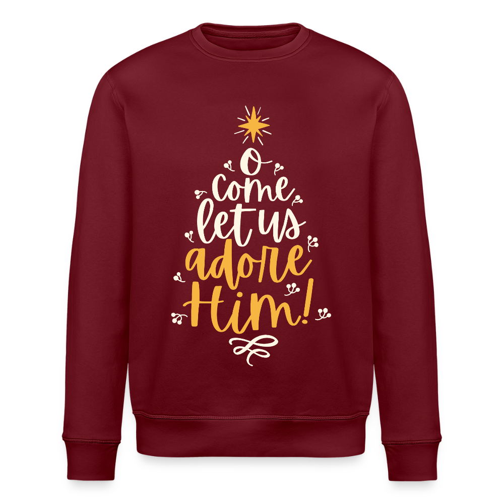 Christmas Unisex Organic Sweatshirt - burgundy