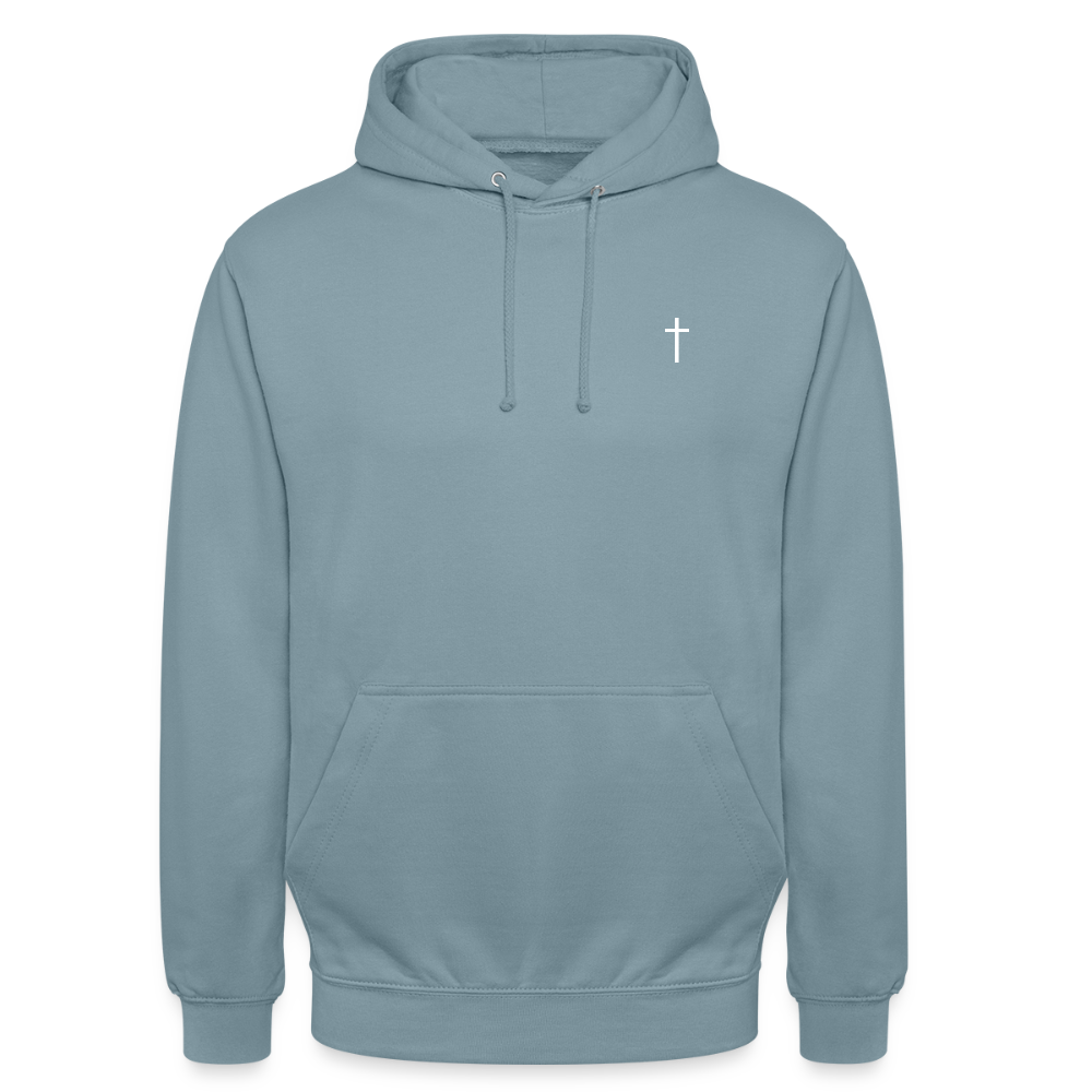Cross Unisex Hoodie - stonewash blue