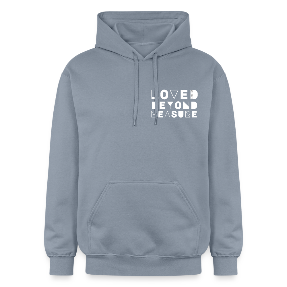 Loved Beyond Measure Unisex Midweight Hoodie - blue