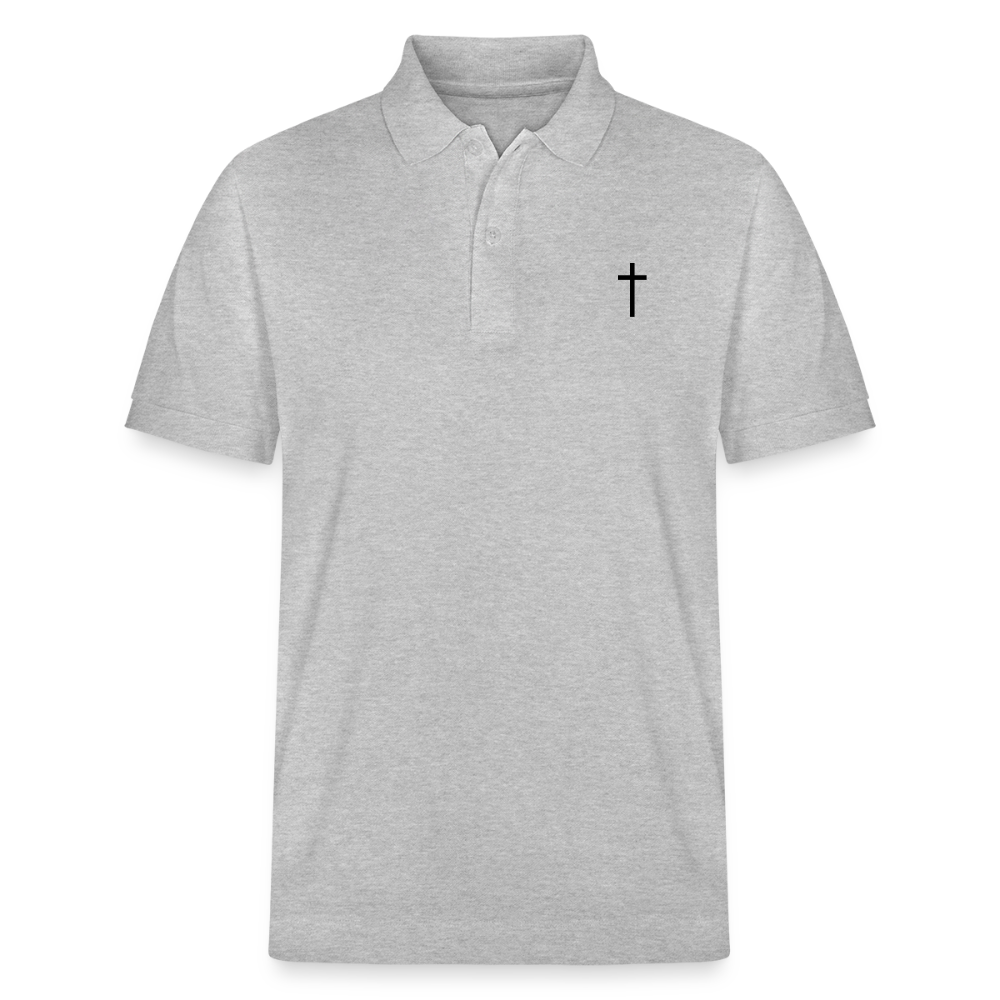 Cross Organic Unisex Polo Shirt - heather grey
